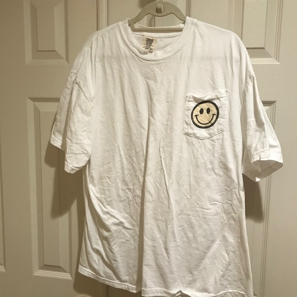 Comfort Colors Tops - Smiley face t shirt